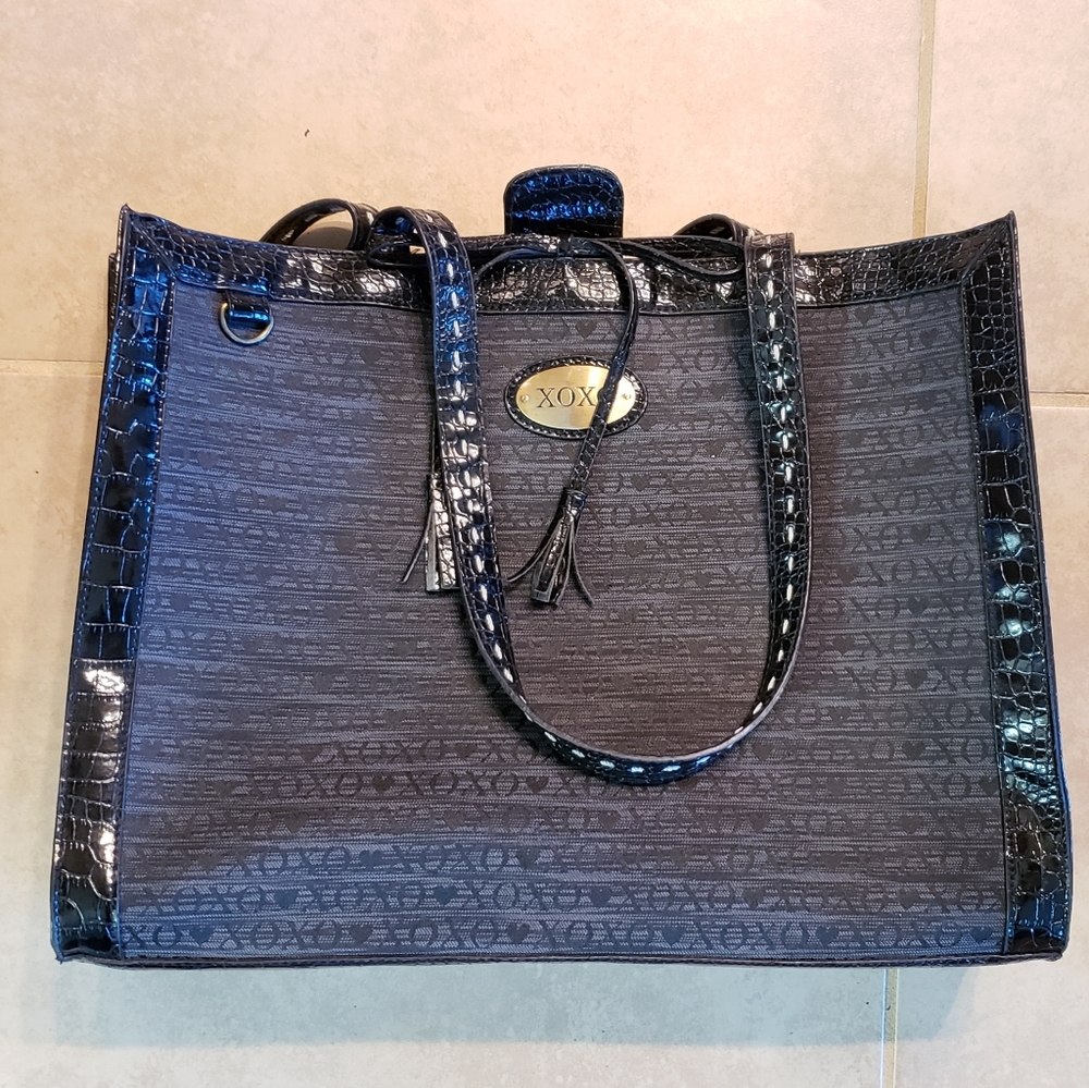 XOXO black gray laptop bag